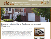 Tablet Screenshot of cambridgemanagementcorp.org